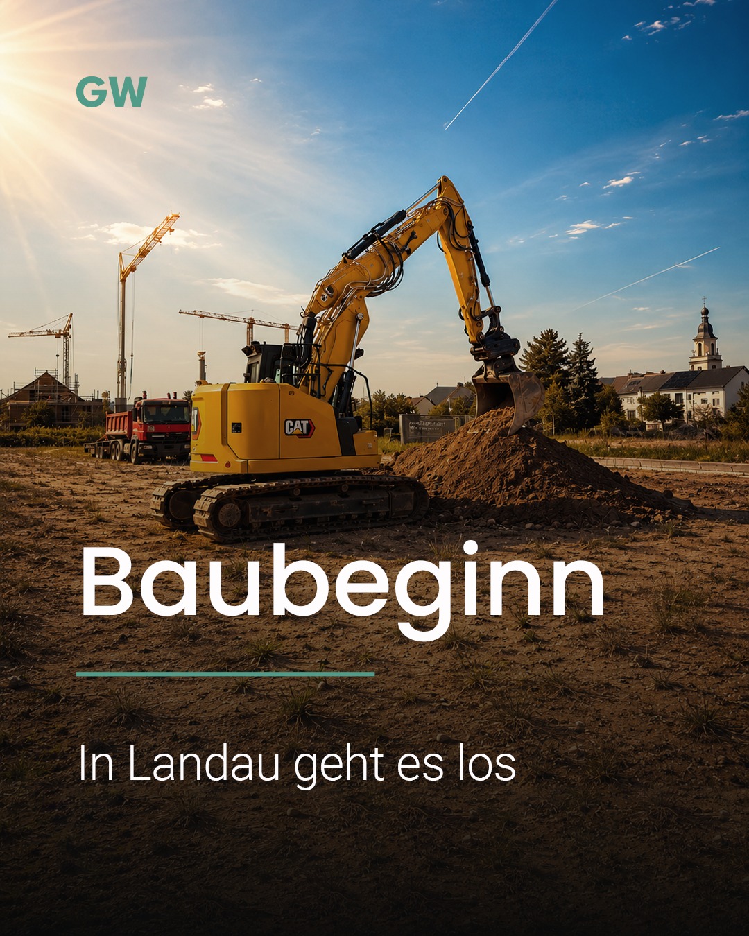BAUBEGINN IN LANDAU – jetzt gehts los! 🚧 Die Erdarbeiten sind abgeschlossen und nun legen wir richtig los! Im Storchenr